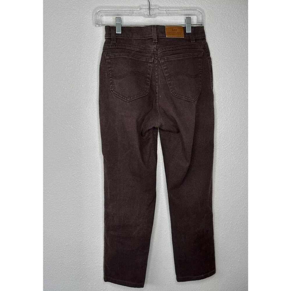 Lee Original Jeans Brown Denim Mid Rise 5-Pocket Slim Jeans 4